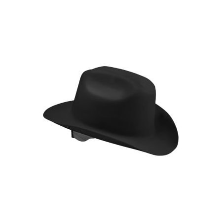 Sellstrom Manufacturing Jackson Safety Western Outlaw Safety Hard Hat, 4-Point Ratchet Suspension, HDPE, Black, 4/Case 17330